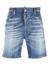 Dsquared2 Denim Shorts In Blue Navy