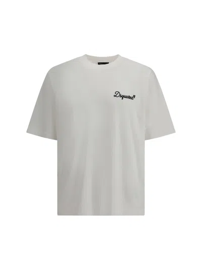 Dsquared2 Men Signature T-shirt In White