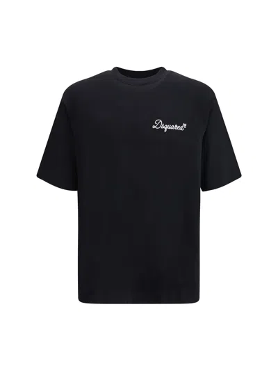Dsquared2 Men Signature T-shirt In Black