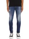 Dsquared2 Distressed Skinny Jeans In Blue