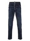Dsquared2 Trendy Distressed-finish Tapered-leg Denim Jeans For Men In Navyblue