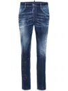 Dsquared2 Medium Easy Red Spots Wash Skater Jean In Blue