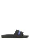 Dsquared2 Black Slides With Wide Strap And Sturdy Sole In Black