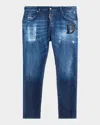 Dsquared2 Men's Slim Distressed Skater Jeans In Blue