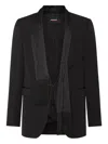 Dsquared2 X Magliano Attached-scarf Blazer In Black