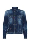 Dsquared2 D2 Paint-splattered Denim Jacket