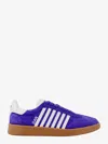 Dsquared2 Men Suede Sneakers With Leather Bands In Purple