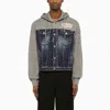 Dsquared2 Hybrid Melange Grey Denim Jacket In Grey