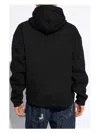 Dsquared2 Ragian Hoodie Sweatshirt With Lettering Print In Black