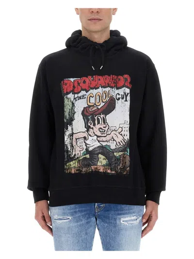 DSQUARED2 MEN'S SWEATSHIRT WITH LOGO PRINT