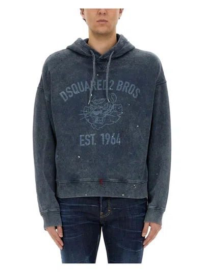 DSQUARED2 MEN'S SWEATSHIRT WITH LOGO PRINT