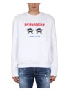 Dsquared2 Arcade Twins-print Sweatshirt In White