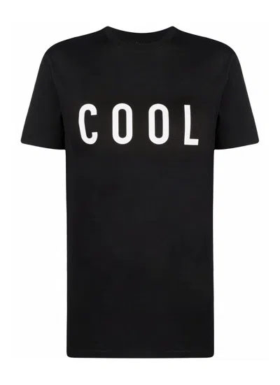 Dsquared2 Slogan-print Short-sleeve T-shirt In Black