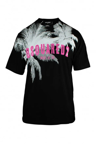 Dsquared2 Graphic-print Logo T-shirt In Black