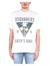 Dsquared2 T-shirt  Caten's Beach In White