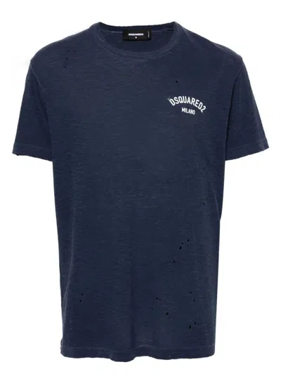 DSQUARED2 MEN'S T SHIRT WITH LOGO | SIZE LARGE | S71GD1392