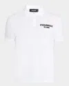 Dsquared2 Logo Cotton Polo Shirt In Black/whit