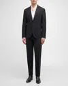 Dsquared2 Prinstriped Single Breasted 3 Pieces Suit With Flap Pockets In Black