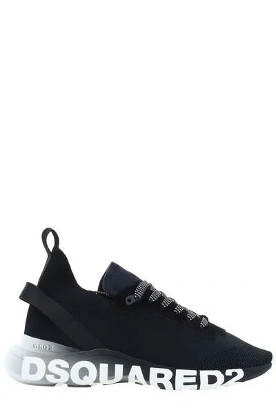 Dsquared2 Men's Two-tone Lace Running Sneakers In Black