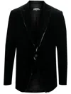 Dsquared2 Sequined-trim Velvet Blazer In Black