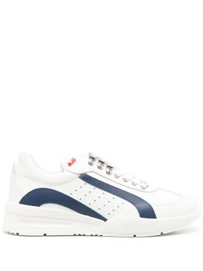 Dsquared2 Men's White And Blue Sneakers For Ss23 Season