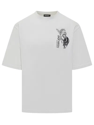 Dsquared2 Cotton T-shirt With Logo In White