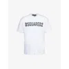 DSQUARED2 DSQUARED2 MEN'S WHITE LOGO-PRINT RELAXED-FIT COTTON-JERSEY T-SHIRT