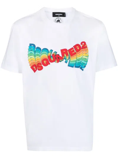 Dsquared2 Logo-print Short-sleeve T-shirt In White