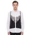 Dsquared2 Layered Lace-embellished Shirt In Black