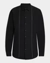 Dsquared2 Men's Zip-trim Sport Shirt In Black