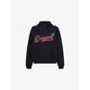 Dsquared2 Mens Black Embossed-text Relaxed-fit Cotton-jersey Hoody In Black