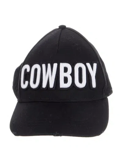 Pre-owned Dsquared2 Mens Cotton Baseball Hat In Black