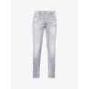 Dsquared2 Mens Grey Skater Distressed Denim Jean In Gray