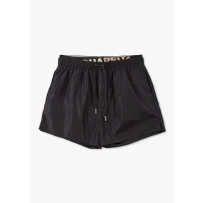 Dsquared2 Mens Logo Layered Swim Shorts In Black