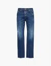 Dsquared2 Mens Vy Blue 642 Regular-fit Tapered-leg Jeans In Navy Blue