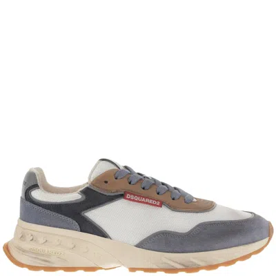 DSQUARED2 DSQUARED2 MESH AND LEATHER SPRINTER SNEAKERS WITH LOGO