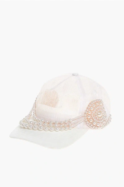 Dsquared2 Mesh Cap Embellished With Beads