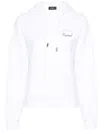 Dsquared2 White Mesh Heart Sweatshirt In White