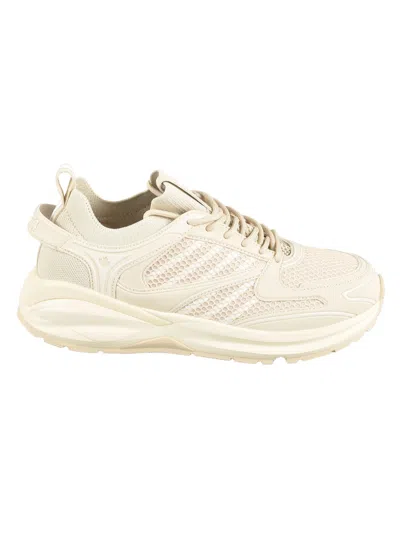 Dsquared2 Mesh Lace-up Trainers In Beige