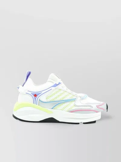 Dsquared2 Mesh Panel Sneakers Pull Tab In White