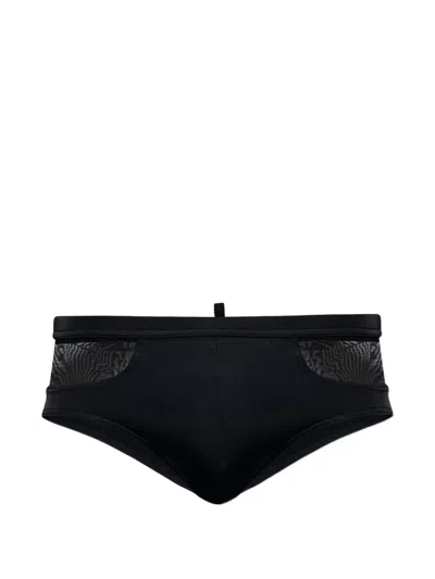 Dsquared2 Mesh Panel Swim Briefs In Black