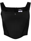 Dsquared2 Mesh-panels Corset Top In Schwarz