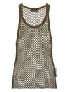 Dsquared2 Mesh Tank Top In Brown