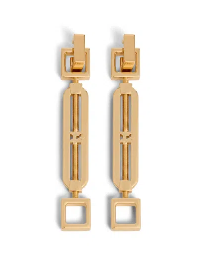 Dsquared2 Metal Bar Earrings In Gold