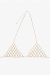 Dsquared2 Metal Bralette With Rhinestone Embellishment