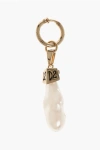 DSQUARED2 METAL CLIP-ON SINGLE EARRING WITH PEARL SHAPED PENDANT