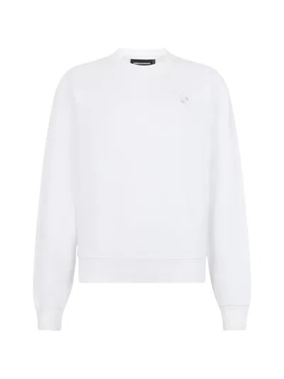Dsquared2 Metal D2 Upside Down Cool-fit Crewneck Sweatshirt In Multi