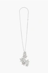Dsquared2 Metal Necklace With Flower Design Pendant Embellished With R