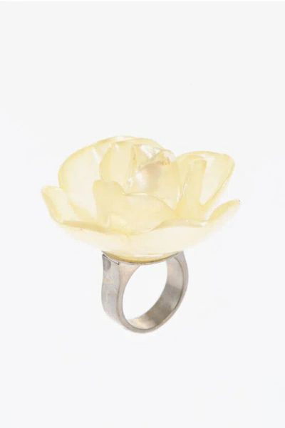 Dsquared2 Metal Ring With Rose-shaped Design Grösse M