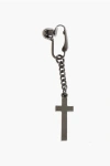 Dsquared2 Metal Single Clip-on Jesus Earring With Cross-shaped Pendant